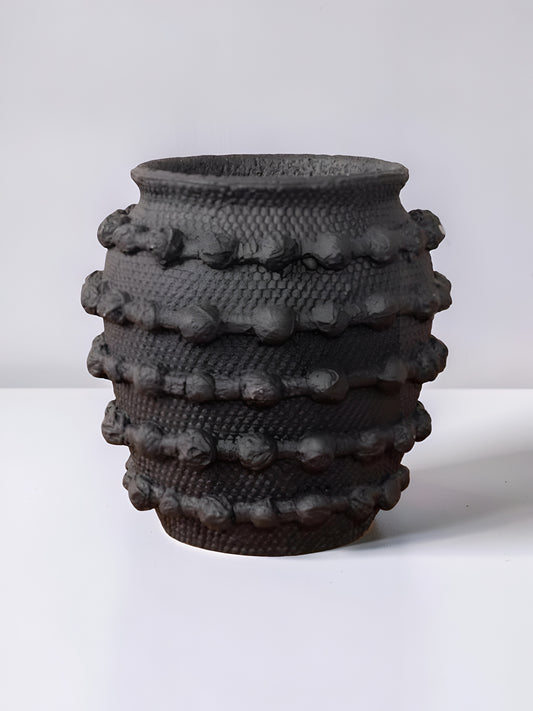 Black Knot Cement Vase