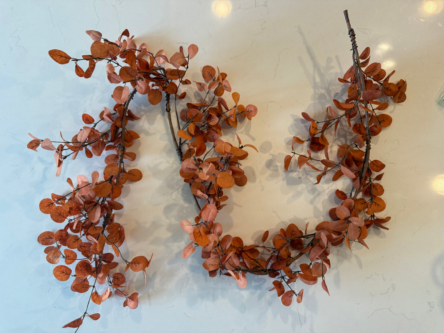 Red Penny Leaf Garland
