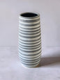 White and Grey Striped Vase
