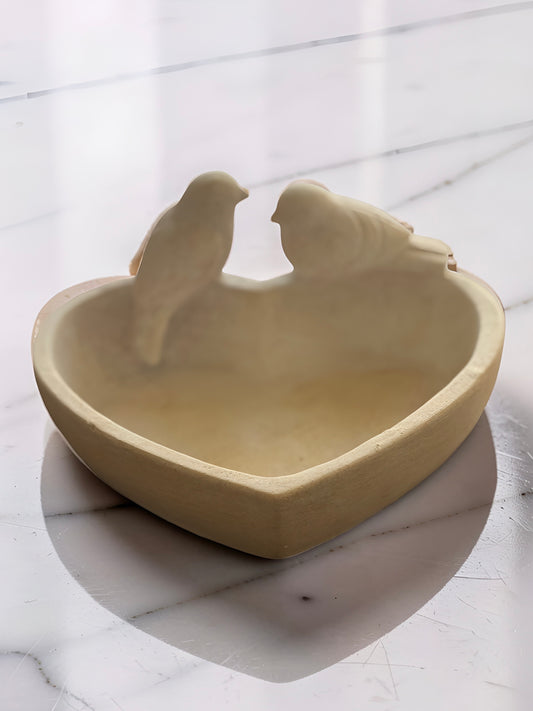 Heart Shaped Bird Dish