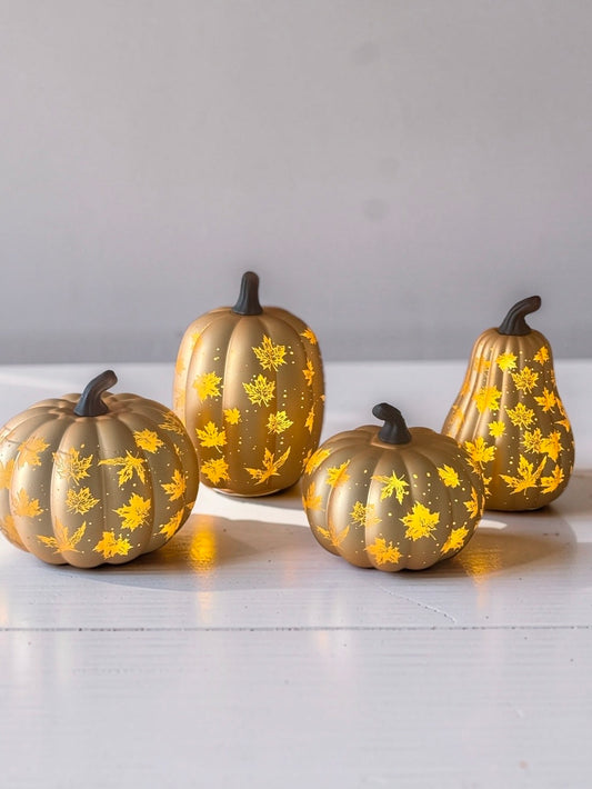 Lighted LED Pumpkins Set of 4