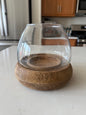 Candle Holder with Wood Base