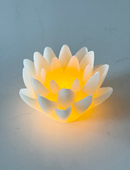 Cream LED Flower Candle