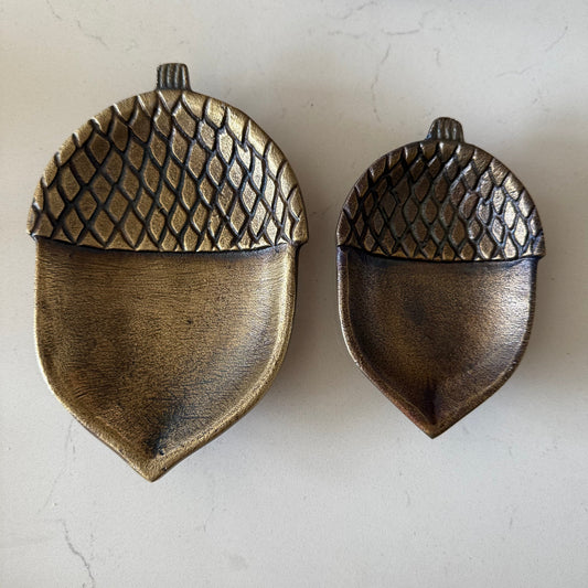 Brass Antique Acorn Tray
