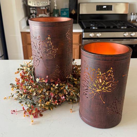 Brown Leaf Lanterns