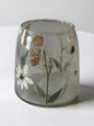 Dried Floral Leaf Glass Jar