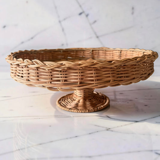 Woven Rattan Pedestal