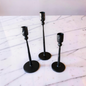 Black Iron Candle Sticks - Set of 3