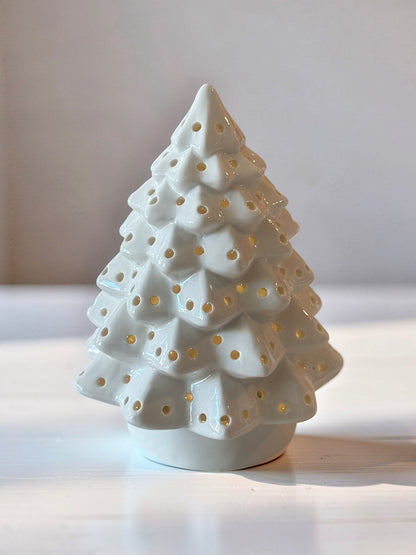 White Ceramic LED Tree