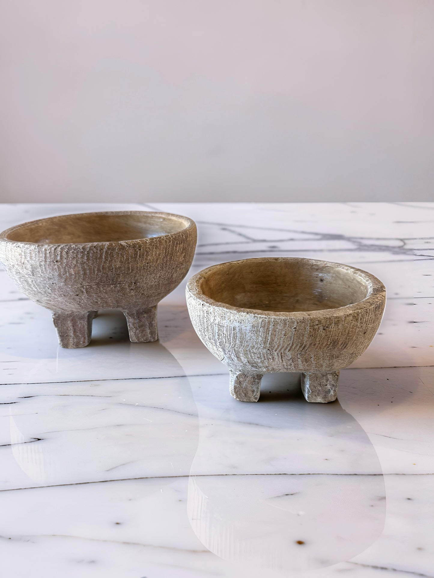 Natural Beige Raised Terracotta Bowl