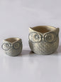 Gold Owl Planters Set of 2