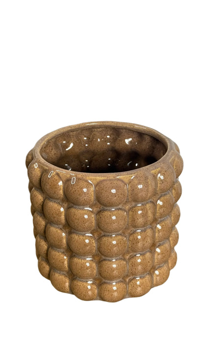 Round Stoneware Planter