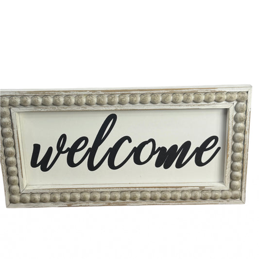 Beaded Welcome Sign