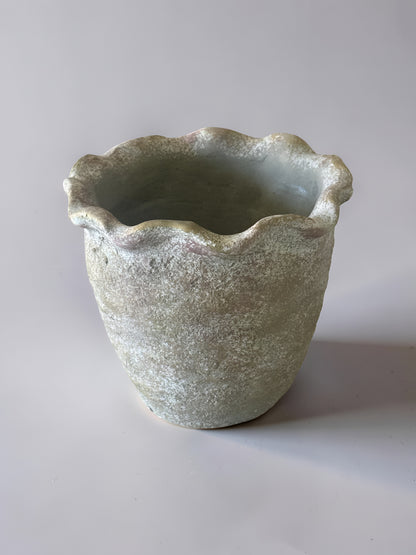 Copper Ruffle Edge Planter
