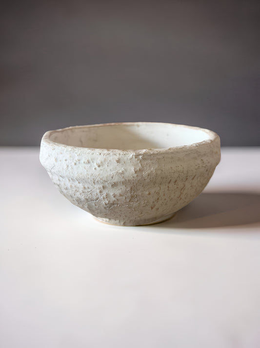 White Wash Terracotta Bowl