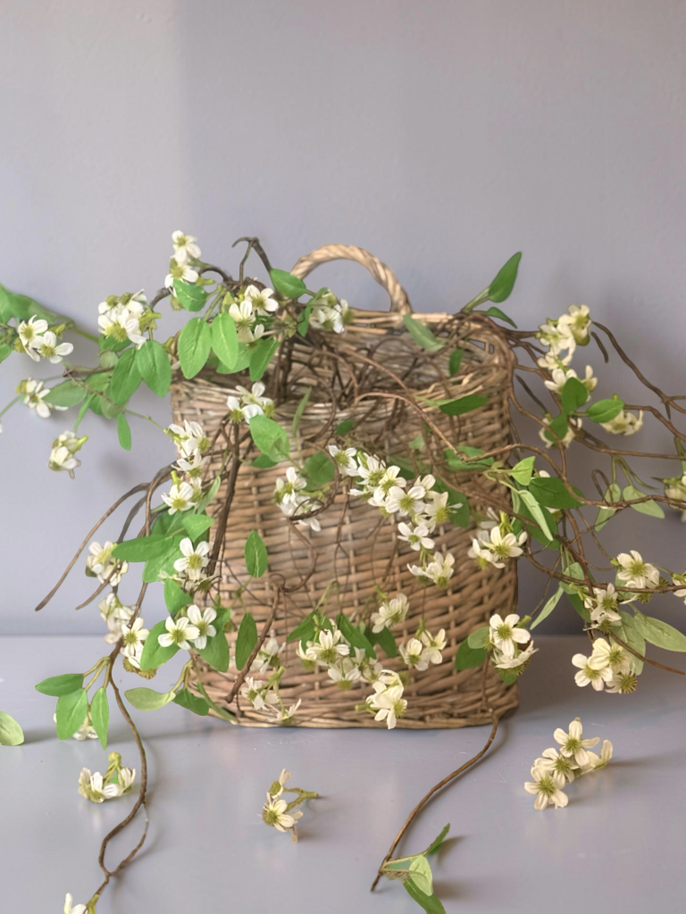 Grey Willow Hanging Basket