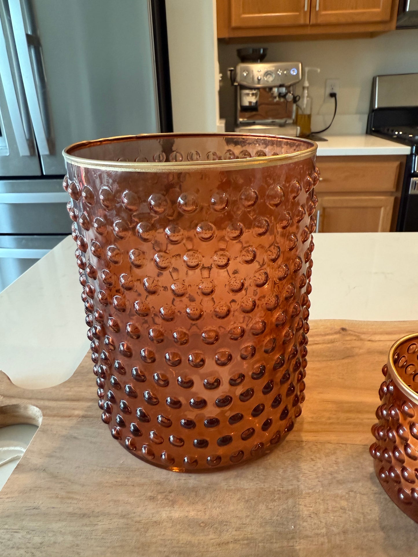 Brown Embossed Dot Containers