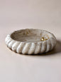 Beige Marble Twist Edge Bowl