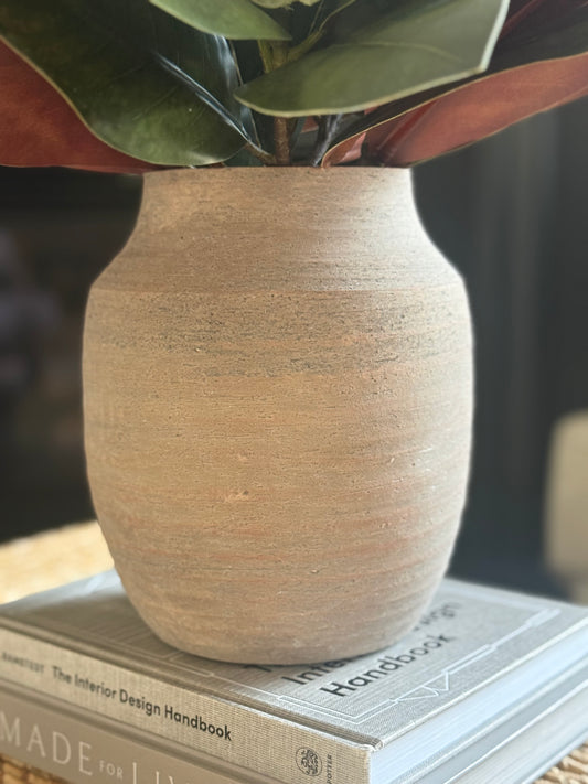 Natural Stripe Ceramic Vase