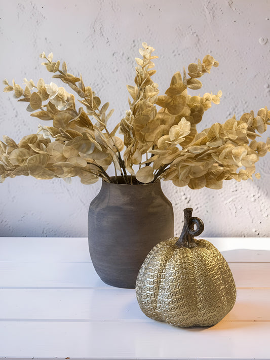 Gold Maze Embossed Pumpkin Large