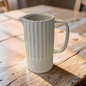 Ribbed Stoneware Pitcher