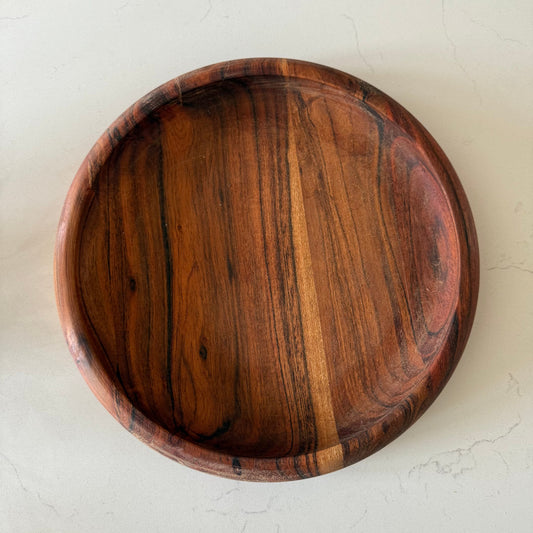 Round Wood Tray