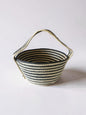 Stripe Basket with Handle
