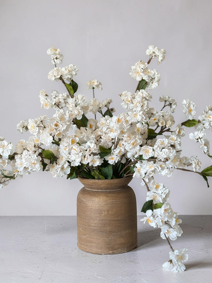 Brown Terracotta Line Vase