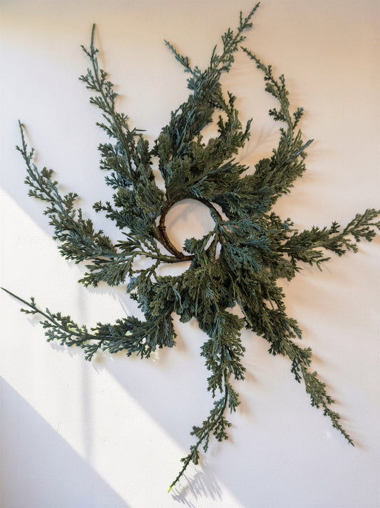 Real touch Weeping Cedar Candle Ring