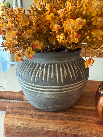 Charcoal Line Vase