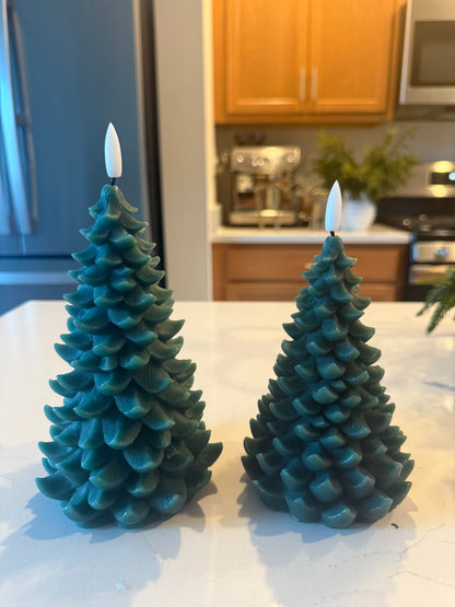 Green LED Tree Candle
