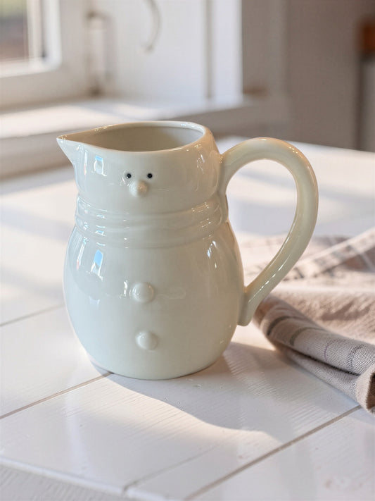 Ceramic Snowman Pitcher
