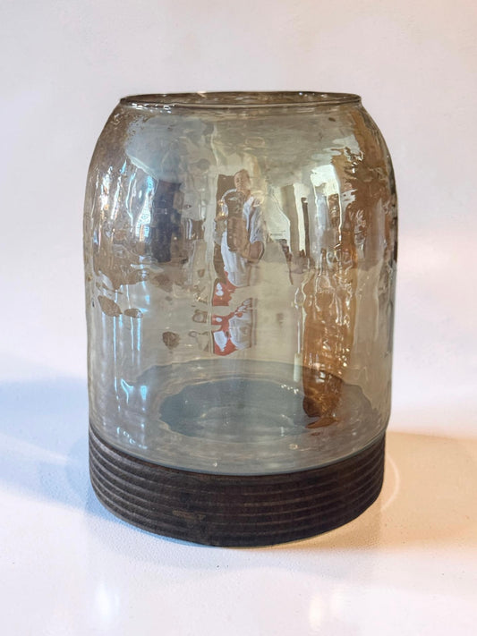 Glass and Wood Hurricane