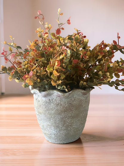 Copper Ruffle Edge Planter