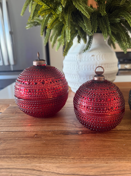 Red Dot Ornament Jar