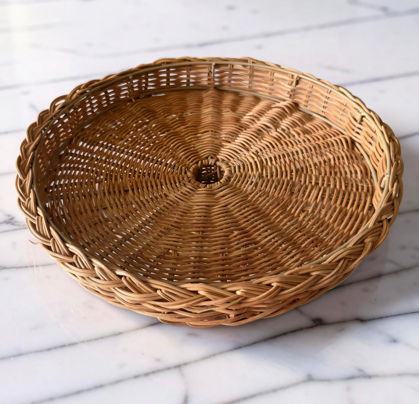 Woven Rattan Pedestal
