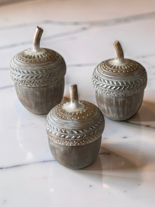 Resin Acorn Containers