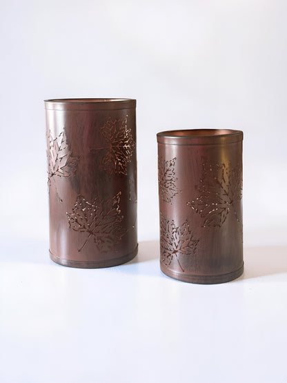 Brown Leaf Lanterns