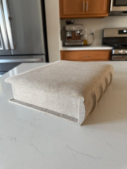 Beige Linen Storage Book -11”