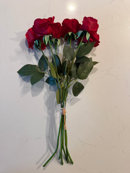 Real Touch Full Bloom Rose Bundle (6 stems) - 40% OFF