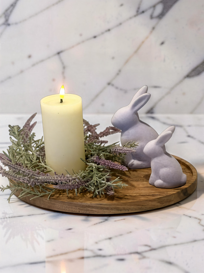 Lilac Flocked Bunny -