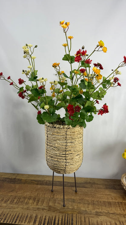 Woven Corn Rope Basket with Legs