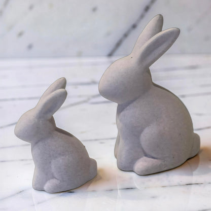 Lilac Flocked Bunny -