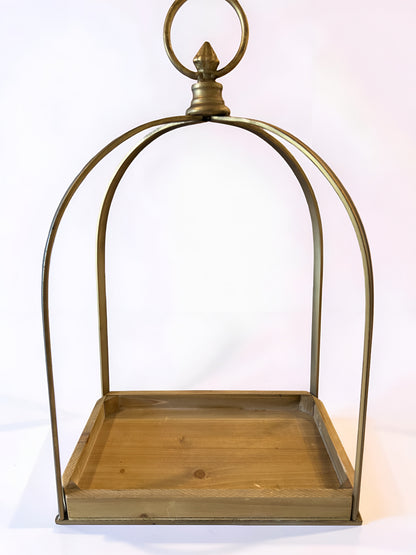 Gold Metal Lantern -Wide