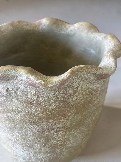 Copper Ruffle Edge Planter