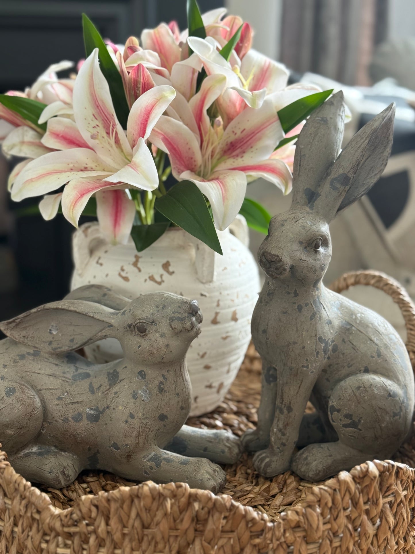 Distressed Gray Bunnies -