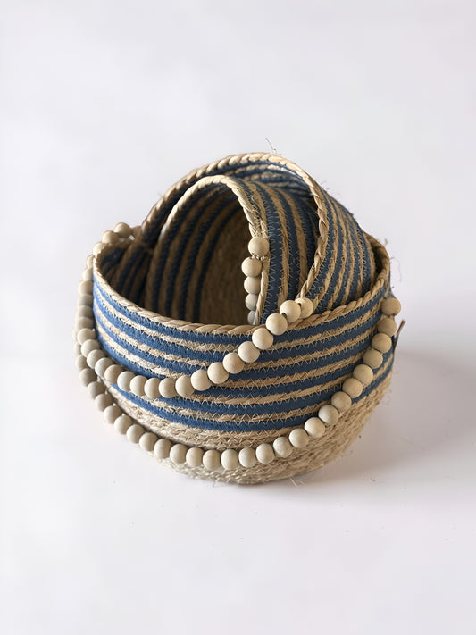 Baskets with Beaded Handles