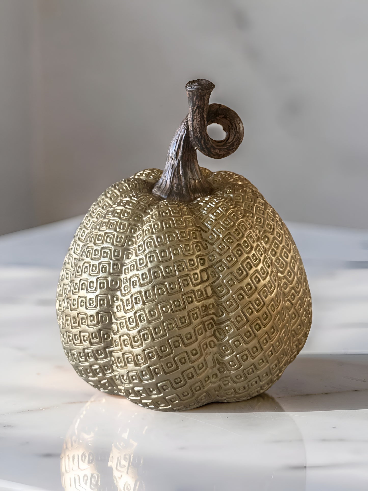Gold Maze Embossed Pumpkin Small