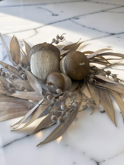 Tan Eucalyptus and Rosehip Wreath