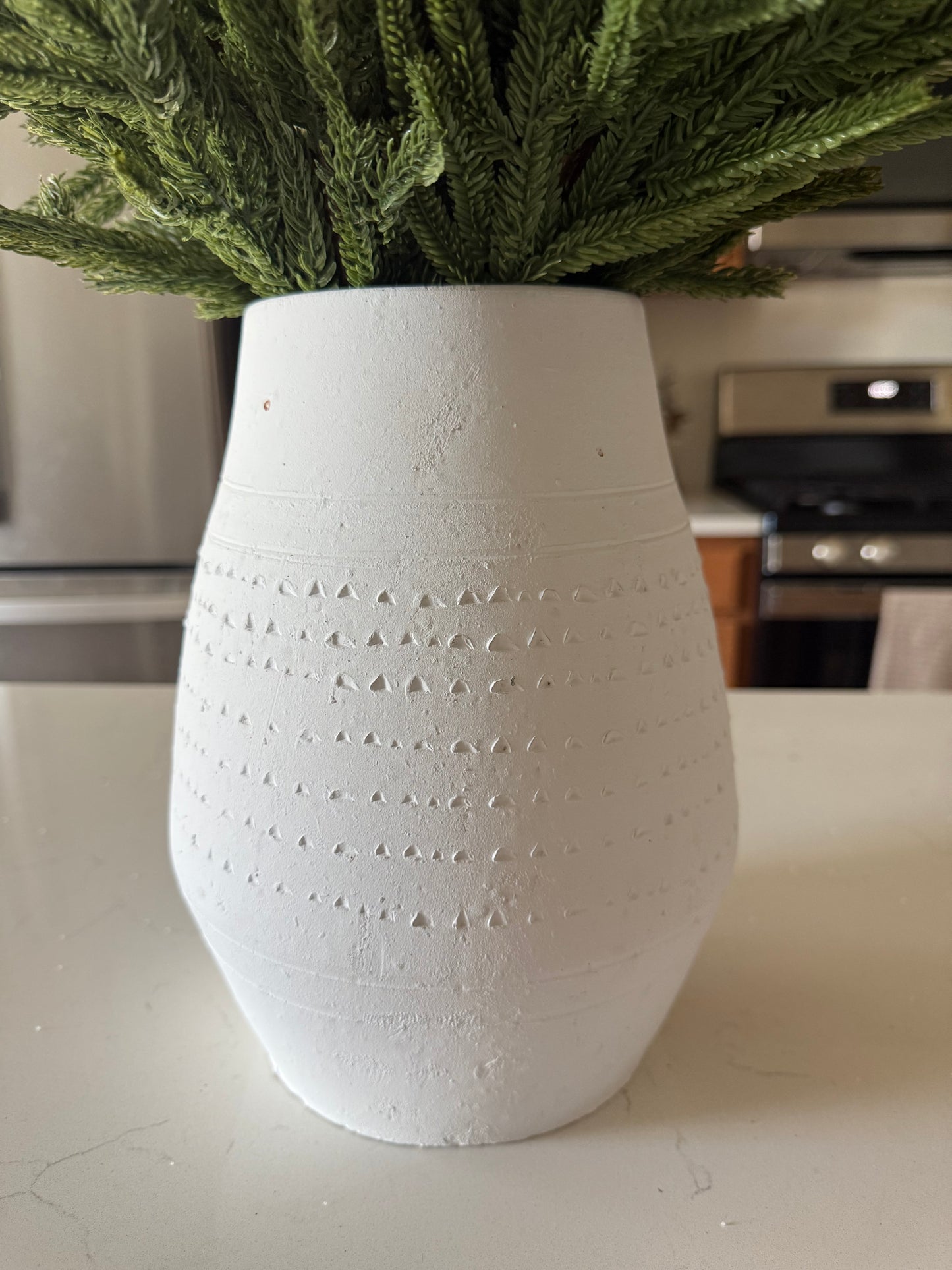 White Dot Pattern Vase